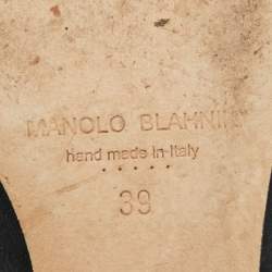 Manolo Blahnik Grey Satin Hangisi Flat Mules Size 39