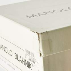 Pre Owned Manolo Blahnik Multicolor Satin Hangisi Pumps Size 39.5