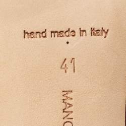 Pre Owned Manolo Blahnik Burgundy Satin Hangisi Embellished Pointed Toe Pumps Size 41