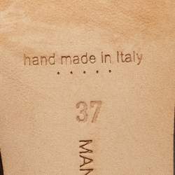 Pre Owned Manolo Blahnik Purple Satin Hangisi Crystal Embellished Pumps Size 37