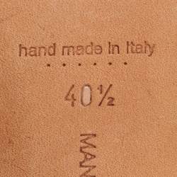 Pre Owned Manolo Blahnik Black Satin Cassia Peep Toe Slingback Sandals Size 40.5