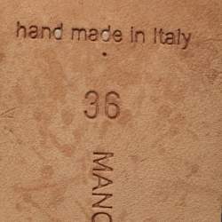 Pre Owned Manolo Blahnik Blue Satin Hangisi Crystal Embellished Pumps Size 36