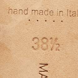 Pre Owned Manolo Blahnik Burgundy Satin Hangisi Mules Size 38.5