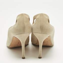 مملوكة مسبقًا Manolo Blahnik Grey Suede Pointed Toe Pumps Size 38