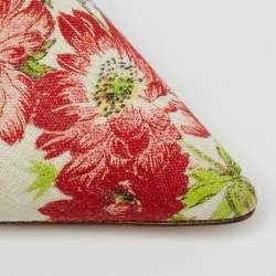Pre Owned Manolo Blahnik Multicolor Floral Printed Canvas BB Pointed Toe Pumps Size 40