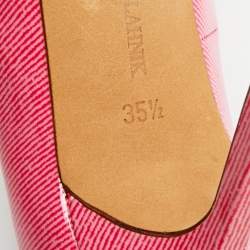 Pre Owned Manolo Blahnik BB Size 35.5 Pink Patent Leather Pumps