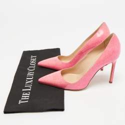 Pre Owned Manolo Blahnik BB Size 35.5 Pink Patent Leather Pumps