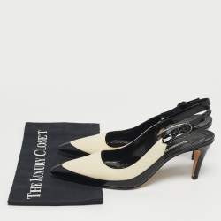 Pre Owned ح�ذاء كعب عالي مانولو بلانيك منقوش جلد التمساح بني مزين سلاسل مقاس 35.5