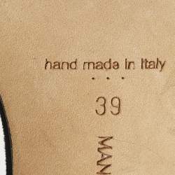 مملوكة مسبقًا صندل مانويلو بلانيك سويد أزرق سليب باك سوسبيرو 70 مقاس 39