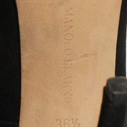 مملوكة مسبقًا Manolo Blahnik Putre Size 36.5 Black Suede Pumps
