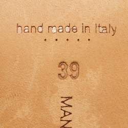 Pre Owned حذاء كعب عالي مانولو بلانيك مقدمة مدببة ياقة إسبيدال سويدي رصاصي مقاس 38