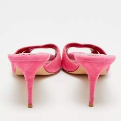 مملوكة مسبقًا صندل سليد مانولو بلانيك سويدي أزرق فاتح مقاس 38.5