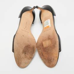 مملوكة مسبقًا حذاء كعب عالي مانولو بلانيك فاجوتال جلد أسود مقاس 40.5