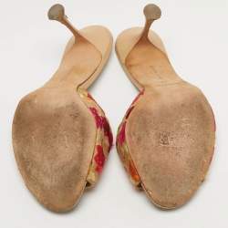 مملوكة مسبقًا صندل مانولو بلانيك قماش لوريكس متعدد الألوان مقاس 37.5