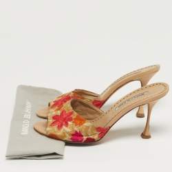 مملوكة مسبقًا صندل مانولو بلانيك قماش لوريكس متعدد الألوان مقاس 37.5
