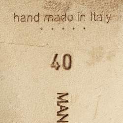 Pre Owned حذاء كعب عالي مانولو بلانيك ساتان أخضر دولوريس سليب باك مقاس 40