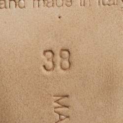 Pre Owned Manolo Blahnik Size 38 Multicolor Crochet Pumps