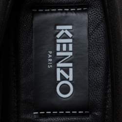 Pre Owned Kenzo Black Canvas Slip On Sneakers Size 37
