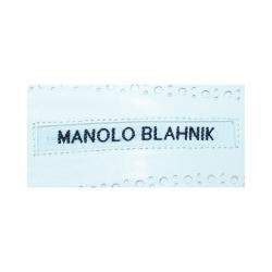 Pre Owned Manolo Blahnik White Leather Kitten heel Mules Size 35