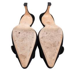 Pre Owned Manolo Blahnik Black Suede Maysale Mule Sandals Size 40.5