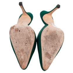 مملوكة مسبقًا صندل سلايد مانولو بلانيك  `` إيفراسيا '' أخضر مقاس 42