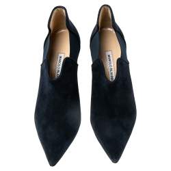 مملوكة مسبقًا حذاء بوت كاحل مانولو بلانيك ديدي سويدي أزرق كحلي مقاس 39