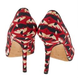 Manolo Blahnik Multicolor Fabric Peep toe Pumps Size 37.5