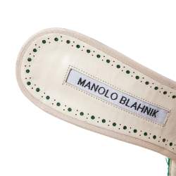 Pre Owned Manolo Blahnik Multicolor Lurex Fabric Sandals Size 37