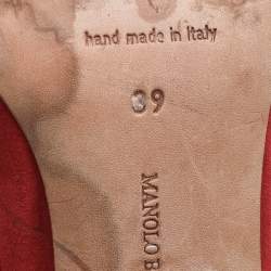 مملوكة مسبقًا Manolo Blahnik Multicolored Suede Pointed Toe Pumps Size 39