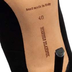 مملوكة مسبقًا Manolo Blahnik Black Suede Pointed Toe Pumps Size 40
