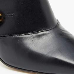 Manolo Blahnik Black Leather Goluba Mules Size 35.5