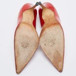 Pre Owned Manolo Blahnik Red Patent Leather BB Pumps Size 39