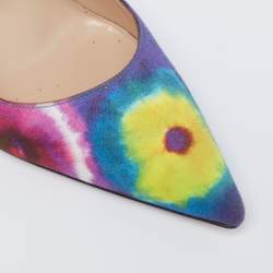 Pre Owned Manolo Blahnik Multicolor Tie and Dye Fabric BB Pumps Size 35.5