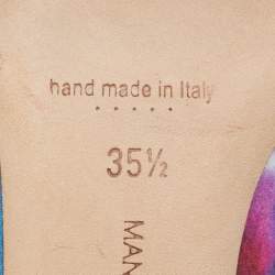 Pre Owned Manolo Blahnik Multicolor Tie and Dye Fabric BB Pumps Size 35.5