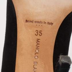 مملوكة مسبقًا Manolo Blahnik Black Suede BB Pumps Size 35