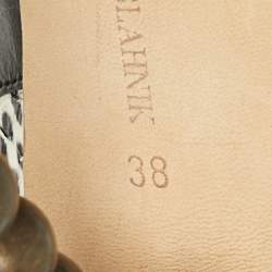 Pre Owned Manolo Blahnik Multicolor Python And Leather Pointed Toe Pumps Size 38