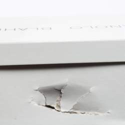 Pre Owned Manolo Blahnik Light Brown/Blue Suede Bipunta Pointed Toe Pumps Size 36.5