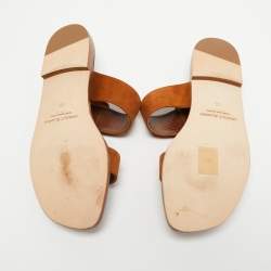 Pre Owned Manolo Blahnik Light Brown Suede Tituba Sandals Size 38