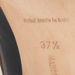 Pre Owned Manolo Blahnik Black Patent  Camparinew Pumps Size 37.5