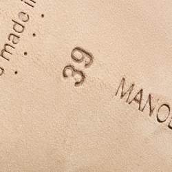 Pre Owned Manolo Blahnik Transparent PVC Scolto Strap Slide Sandals Size 39