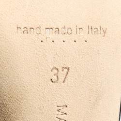 Pre Owned Manolo Blahnik Black Satin Crystal Embellished Jamala Pumps Size 37