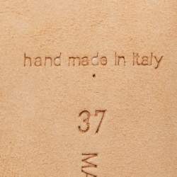 Pre Owned Manolo Blahnik Purple/Orange Suede Ruffle Pumps Size 37