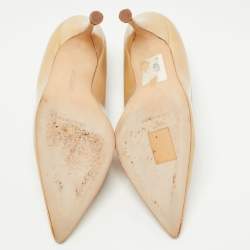 Pre Owned Manolo Blahnik Yellow Patent Leather BB Pumps Size 37