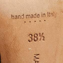 Pre Owned Manolo Blahnik Two Tone Suede Bipunta Pointed Toe Pumps Size 38.5