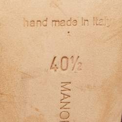 Pre Owned Manolo Blahnik Burgundy Satin Borlak Pumps Size 40.5