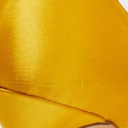 Manolo Blahnik Yellow Satin Hangisi Pumps Size 40