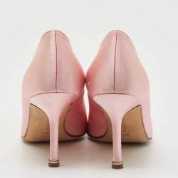 Manolo Blahnik Pink Satin Hangisi Pumps Size 35.5