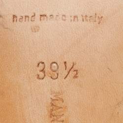 Pre Owned Manolo Blahnik Black Satin Sedaraby D'orsay Sandals Size 39.5