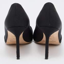 Pre Owned Manolo Blahnik Black Fabric Atlas Pumps Size 39.5