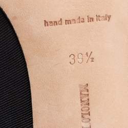 Pre Owned Manolo Blahnik Black Fabric Atlas Pumps Size 39.5